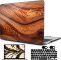 MEEgoodo Case for M4/M3/M2 MacBook Air 13.6 inch Case 2025 2024 2022, Fit Model A3240/A3113/A2681, Laptop Hard Shell with Keyboard Cover Compatible with MacBook Air 13 inch, Tree Rings