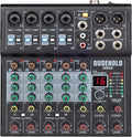 6-Channel Professional DJ Audio Mixer, DJ Controller Sound Mixer DSP 16 Preset Effects, Ideal for Home Party