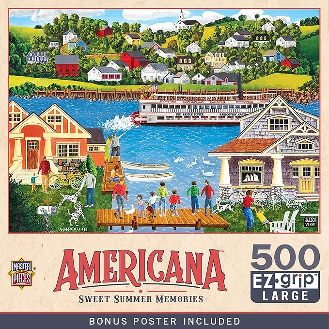 MasterPieces 500 Piece EZ Grip Jigsaw Puzzle for Adults, Family, Or Youth - Sweet Summer Memories - 19.25"x26.75"