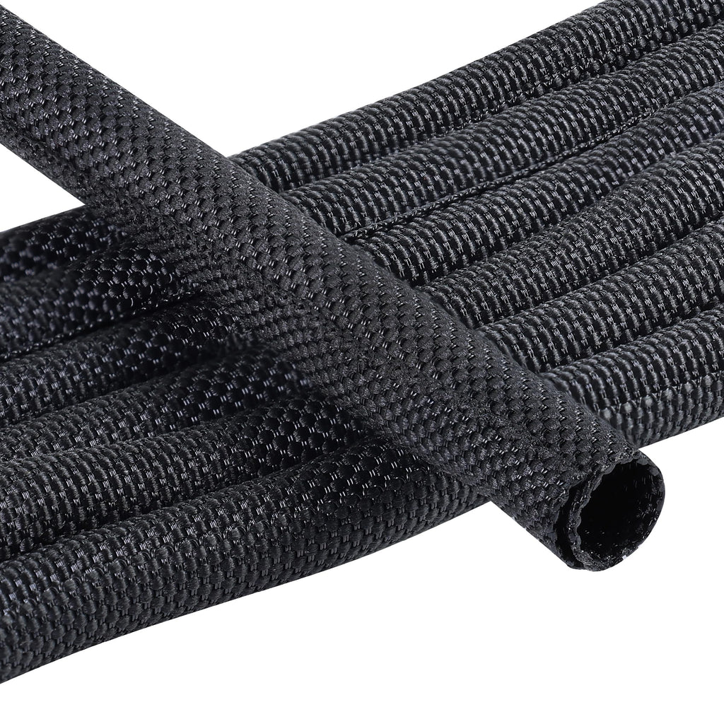 Sonoreboom Automotive Mesh Woven Wire Sheathing Split Wire Loom 1/4"-28ft