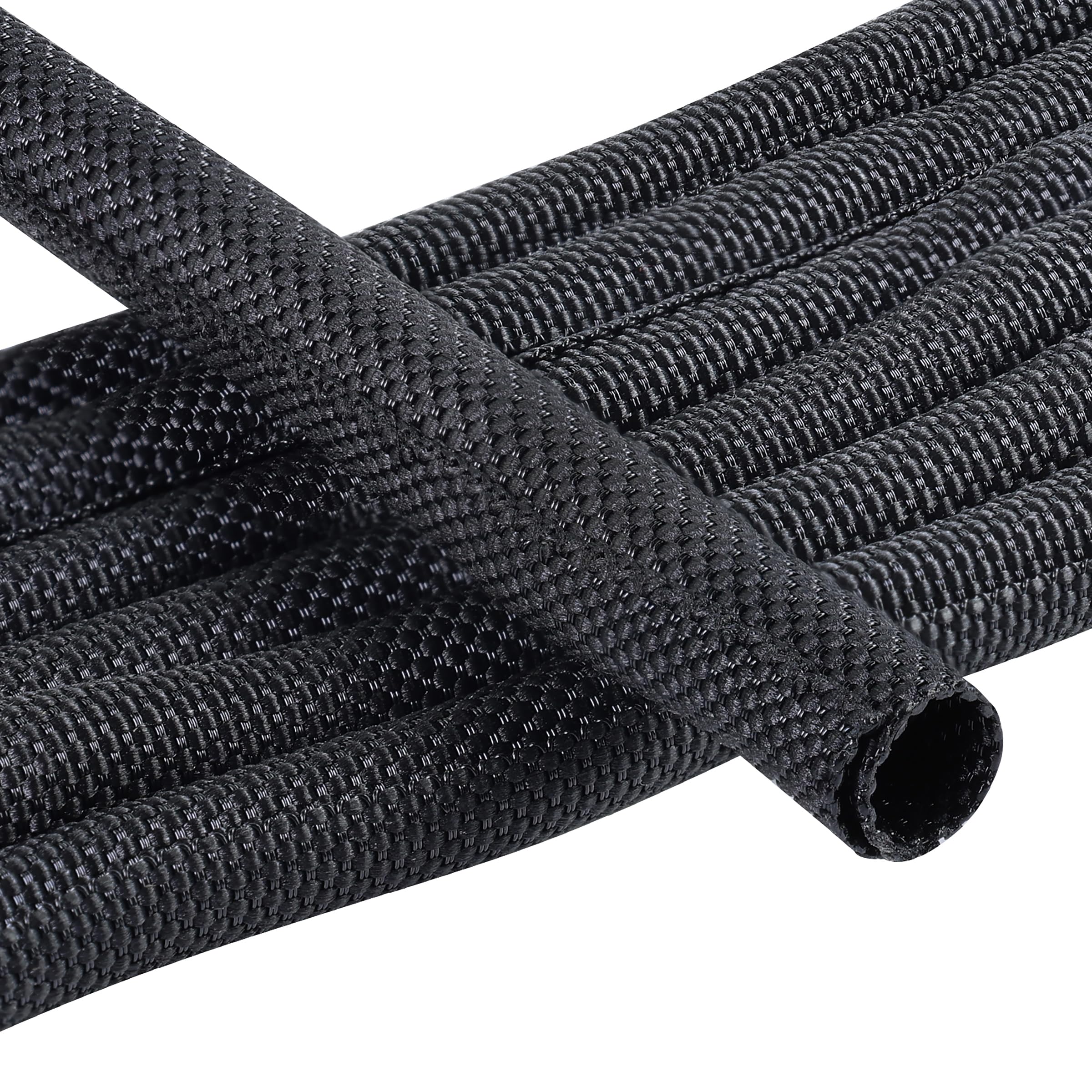 Sonoreboom Automotive Mesh Woven Wire Sheathing Split Wire Loom 1/4"-28ft
