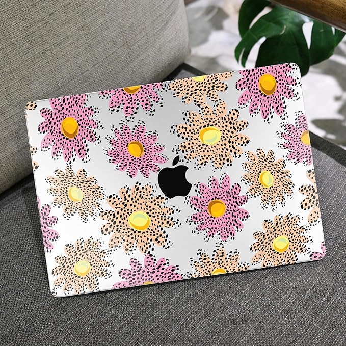 MEEgoodo Case for MacBook Pro 13 inch Case 2022 2021 2020 New A2338 M2/M1 A2251 A2289, Laptop Hard Shell with Keyboard & Camera Cover Compatible with 13 inch MacBook Pro, Abstract Polka Dot