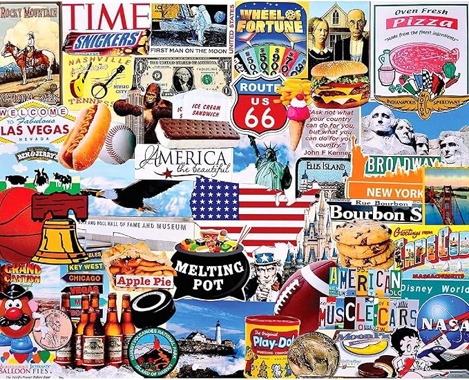 White Mountain Puzzles I Love America - 1000 Piece Jigsaw Puzzle