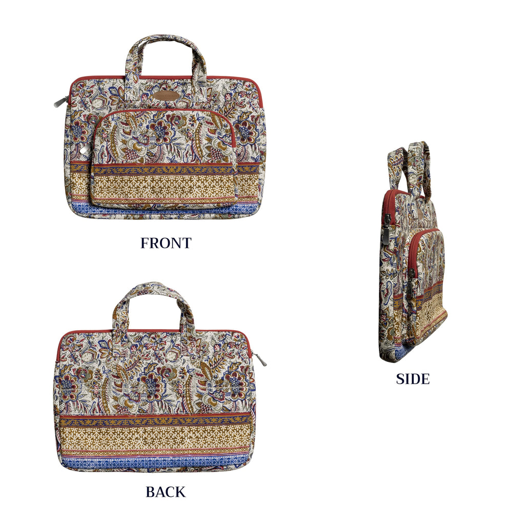 Maison d'Hermine Laptop Bag with Pocket upto 13.5 inch Stain and water repellent Cotton canvas Valentines Day Gifts - Jaipur