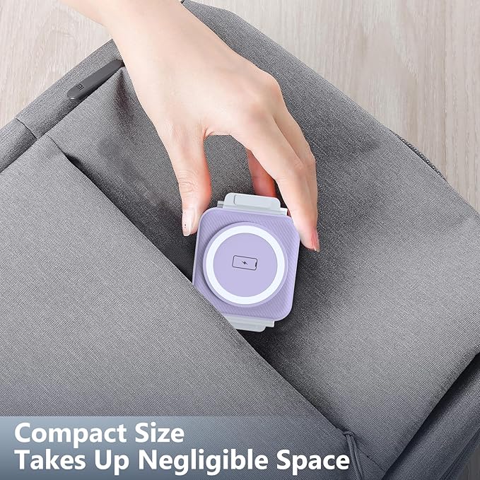 Travel Charger for Samsung Multi Devices, Foldable 3 in 1 Wireless Charging Station Fast Charging Stand/Pad Compatible for Samsung Galaxy S25/S24/S23/S22/S21/Note20 Galaxy Watch8/7/6/5/4/Galaxy Buds4