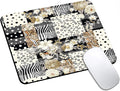 Mouse Pad, Cute Black Polka Dot Lattice Mouse Pads for Desk, 9.5" x 7.9" Non-Slip Rubber Base Computer Mousepad with Women, Portable Square Design for Wireless Mouse and Pad Laptop Office & Travel