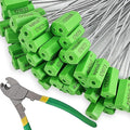 600 Pieces Security Cable Seals, Metal Number Security Tags for Truck, Trailers, Cargo, Containers, Vans, Oil Tank, Milk Vehicle (Green, 600 Pack)