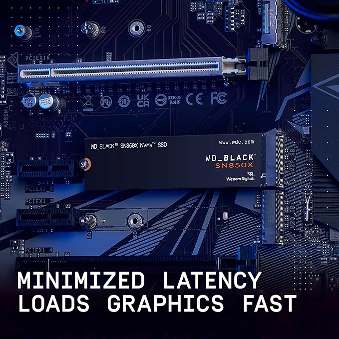 WD_BLACK 1TB SN850X NVMe Internal Gaming SSD Solid State Drive - Gen4 PCIe, M.2 2280, Up to 7,300 MB/s - WDS100T2X0E
