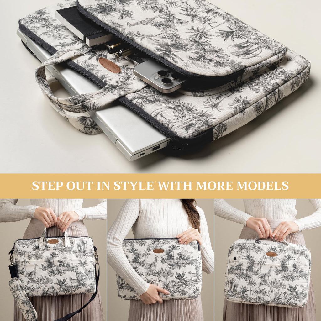 Maison d' Hermine Laptop Bag with Front Pocket Upto 15.5 inch Laptop Tablet