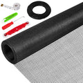 48"X236" Window Screen Replacement Kit, 6 in 1 Window Screen Door Repair Kit, Replacement Window Screens, Fiberglass Patio Screen Mesh for Porch Sliding Door, Rolling Tool Hook Spline Cutter Ruler