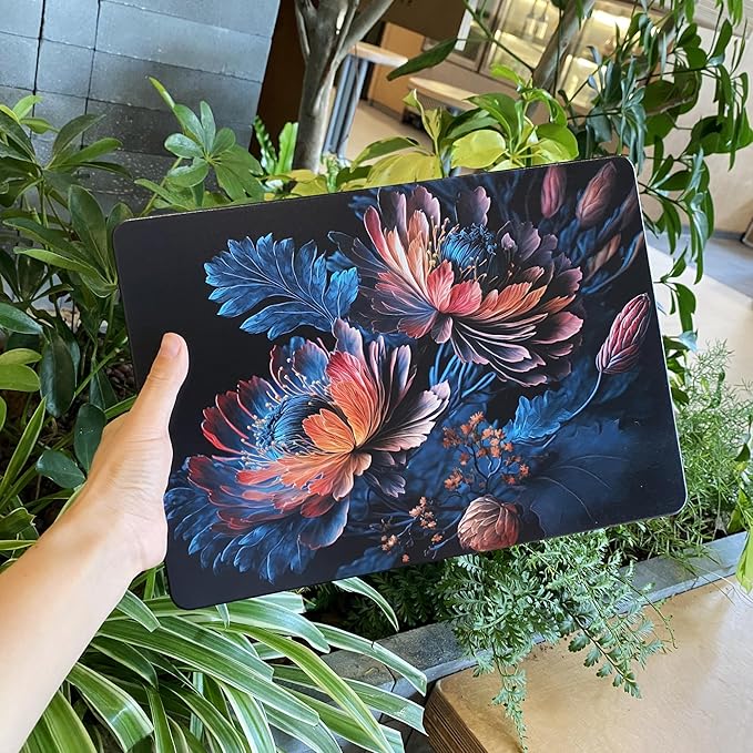 MEEgoodo for MacBook Air 13 inch Case 2021 2020 2019 2018 Released A2337 M1 A2179 A1932 with Touch ID, Plastic Hard Shell & Keyboard Cover Compatible with MacBook Air Case 13.3, Bunch Flowers