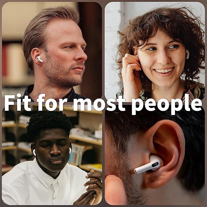 4 Pairs Ear Tips for AirPods Pro 1 & 2 [Relief Pain] [Fit in Case] Noise Cancellation Add Grip Sport Earbuds [US Patent Registered] (Small)