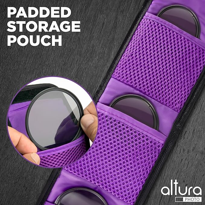 Altura Photo 72mm Lens Filter Kit - Multi-Coated UV Protector, CPL Polarizing and ND Neutral Density Filters + Case for Camera Accessories & Lenses