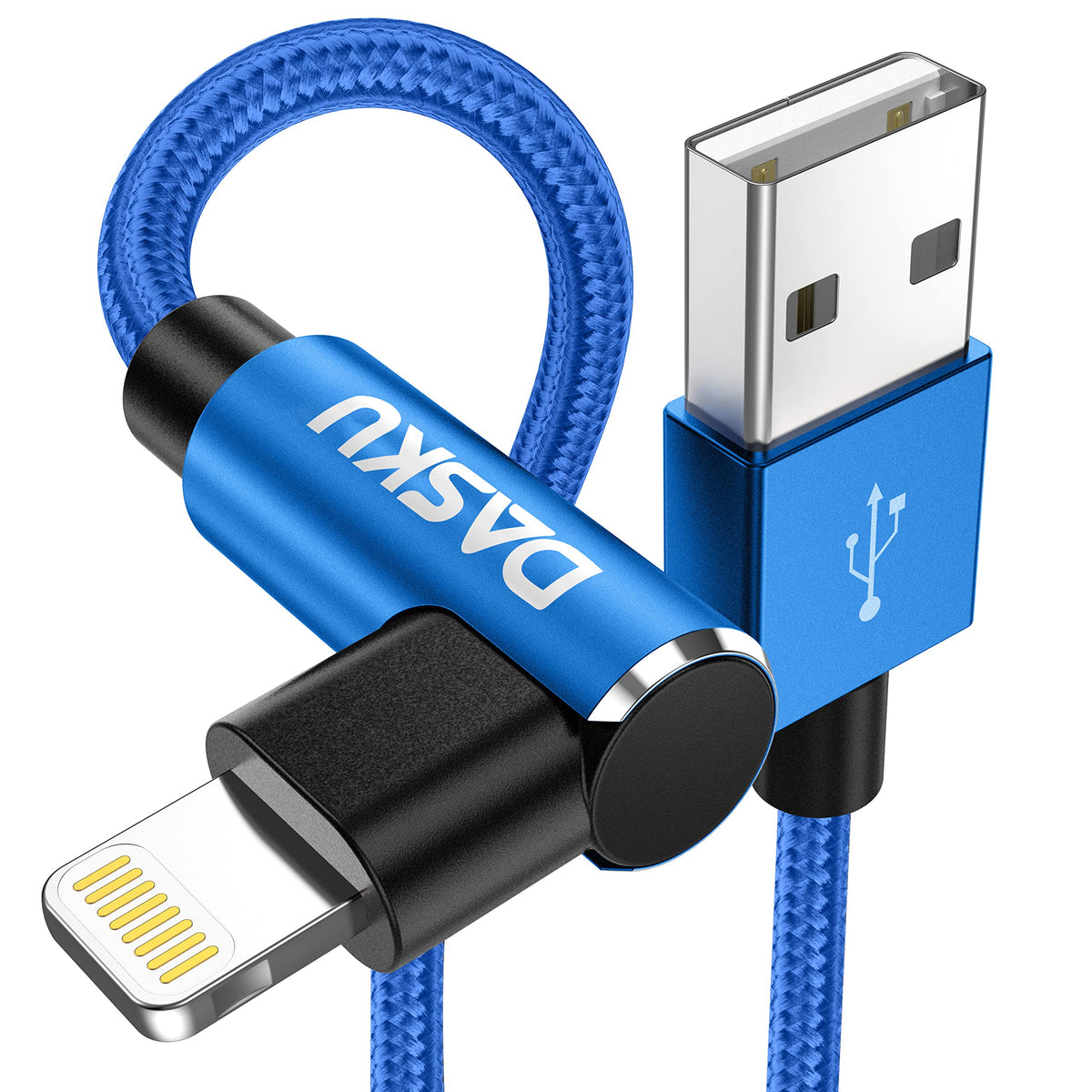90 Degree iPhone Charging Cable [MFi Certified] Lightning Cable 10FT 2 Pack