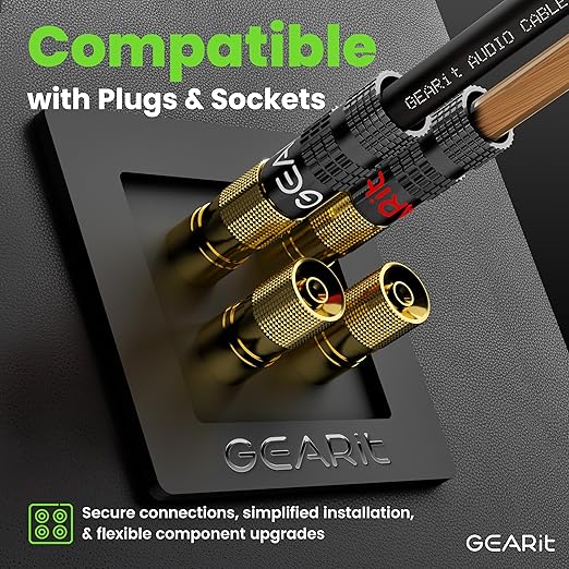 GearIT 14 Gauge 2 x 2.5mm Speaker Wire Cca Cca Cable (30.4 Meters - Black Clear)