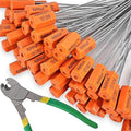 1200 Pieces Security Cable Seals, Metal Number Security Tags for Truck, Trailers, Cargo, Containers, Vans, Oil Tank, Milk Vehicle (Orange, 1200 Pack)