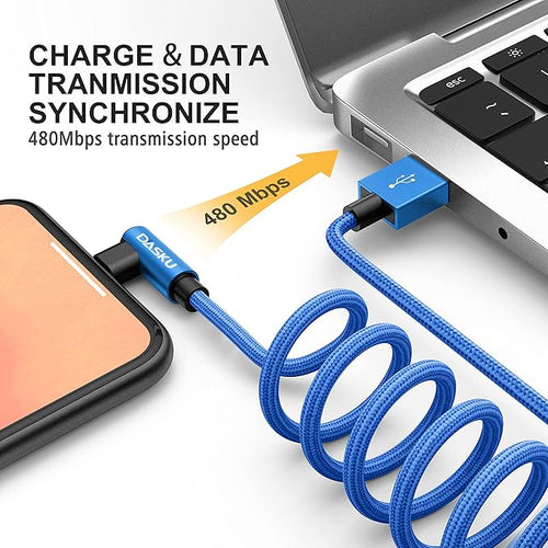 90 Degree iPhone Charger Cable [Apple MFi Certified] iPhone Cord 10FT 2Pack