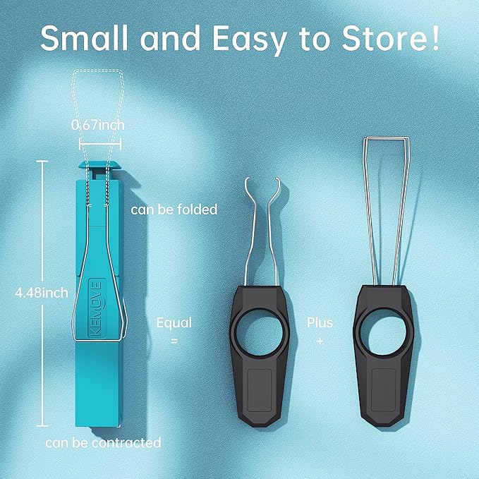 KEMOVE P10 2-in-1 Switch Puller Keycap Puller for Mechanical Keyboard, 304 Stainless Steel Key Switch Keycap Puller, Easily Remove and Replace Gaming Keyboard Switches and keycaps - Blue