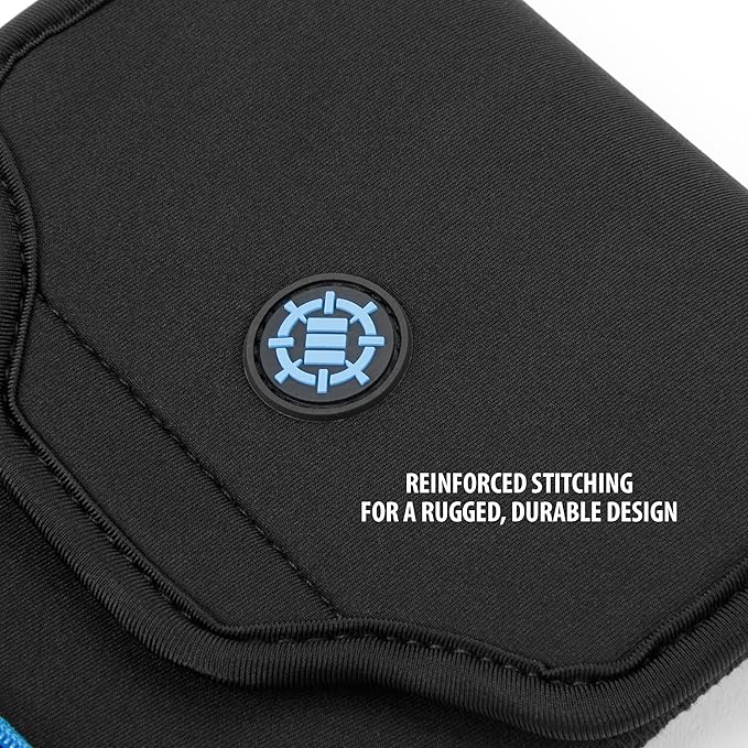 ENHANCE Bluetooth Keyboard Sleeve Case for Logitech K810, Anker, Apple Magic Keyboard (up to 11.5 Inches) with Neoprene Construction, Wireless Mouse Storage & Cable and Charger Pouch