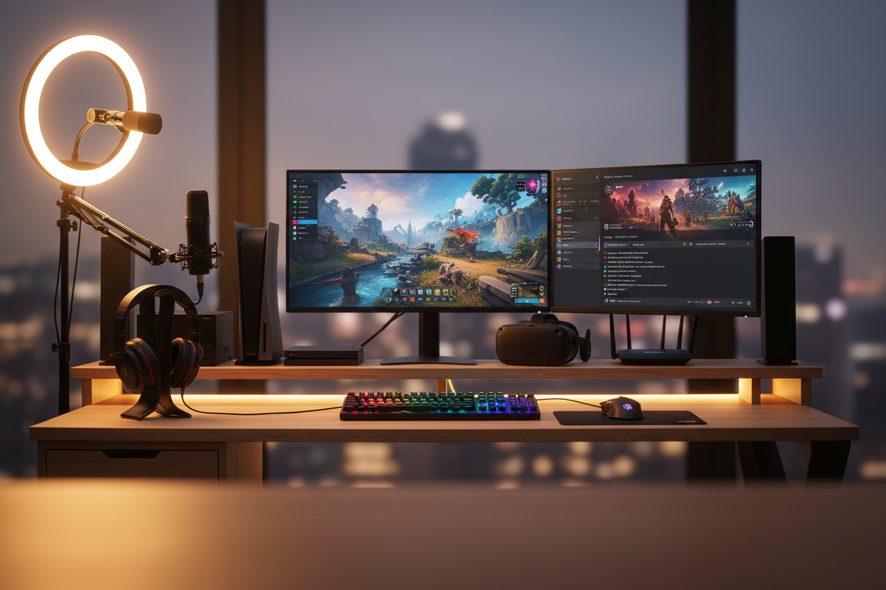 Entertainment Tech: Elevate your gaming, streaming, and multimedia experiences with premium electronics. (make it real photo)