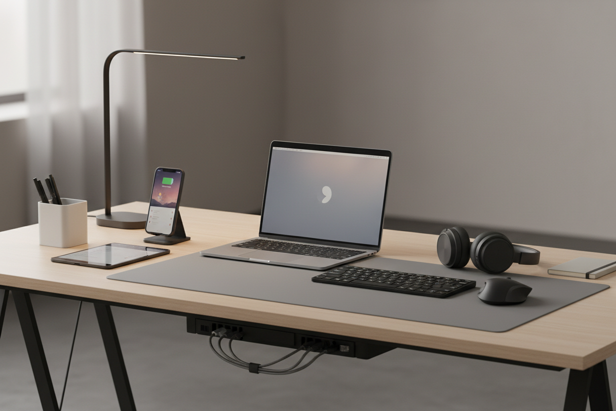Office & Productivity Gear: Enhance your workspace with electronics that boost efficiency and performance. (make it real photo)